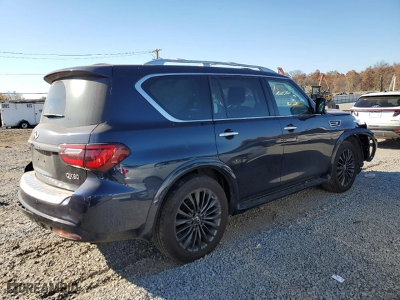 2022 Infiniti QX80 LUXE with VIN JN8AZ2AE5N9292445, listed as a Copart auction lot 77540474 with NaN miles and Salvage Title. Bid and sale history available at carsss.com. Image 3.