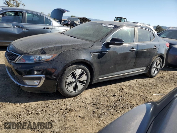 2013 Kia Optima Hybrid LX with VIN KNAGM4AD9D5038750, listed as a Copart auction lot 66559214 with 105,928 mi miles. Bid and sale history available at carsss.com. Image 1.