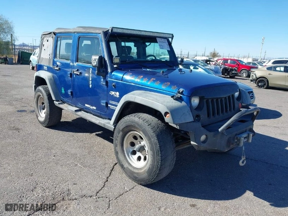 2010 Jeep Wrangler Unlimited Sport with VIN 1J4BA3H19AL197779, listed as a IAAI auction lot 41620455 with 161,697 mi miles. Bid and sale history available at carsss.com. Image 1.