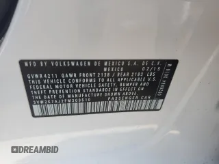 2015 Volkswagen Jetta S z VIN 3VW2K7AJ2FM309510, wystawiony jako Copart lot #60823955 z przebiegiem Nie podano mil oraz Szkoda całkowita • Salvage title. Historia ofert i sprzedaży dostępna na DreamBid. Obrazek 13.