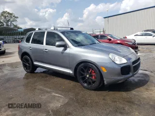 2005 Porsche Cayenne Turbo with VIN WP1AC29P85LA91871, listed as a Copart auction lot 51386215 with 201,954 mi miles and Salvage Title. Bid and sale history available at DreamBid. Image 4.