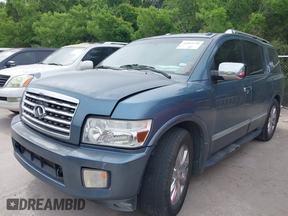 2008 Infiniti QX56 with VIN 5N3AA08D78N912991, listed as a IAAI auction lot 42069298 with 207,270 mi miles. Bid and sale history available at carsss.com. Image 2.