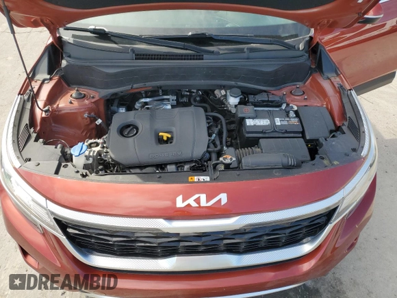 2022 Kia Seltos S with VIN KNDEUCAAXN7276641, listed as a Copart auction lot 57770305 with 26,594 mi miles and Salvage title. Bid and sale history available at DreamBid. Image 12.
