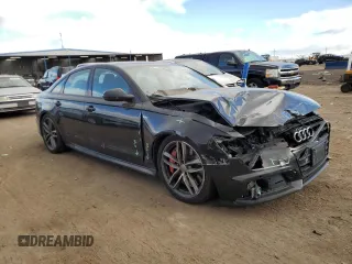 2018 Audi S6 Premium Plus with VIN WAUFFAFC4JN043791, listed as a Copart auction lot 80893114 with 91,245 mi miles and Salvage Title. Bid and sale history available at carsss.com. Image 4.
