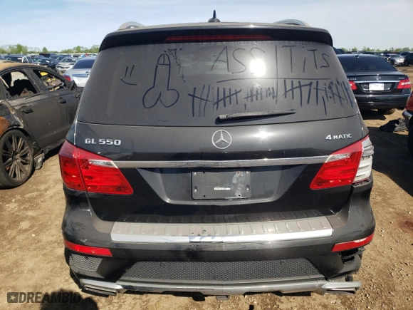 2016 Mercedes-Benz GL with VIN 4JGDF7DE0GA667276, listed as a Copart auction lot 43052563 with NaN miles and Salvage Title. Bid and sale history available at carsss.com. Image 6.