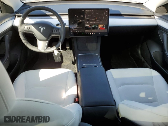 2023 Tesla Model 3 Long Range with VIN 5YJ3E1EB0PF608630, listed as a Copart auction lot 44379105 with 22,777 mi miles and Salvage Title. Bid and sale history available at DreamBid. Image 8.