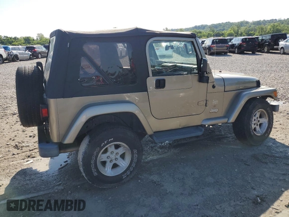 2004 Jeep Wrangler Sahara with VIN 1J4FA59S14P755450, listed as a Copart auction lot 58558005 with 194,044 mi miles and Salvage title. Bid and sale history available at DreamBid. Image 3.