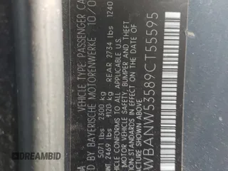2009 BMW 5 Series 550i with VIN WBANW53589CT55595, listed as a Copart auction lot 87443714 with 148,373 mi miles and Salvage Title. Bid and sale history available at carsss.com. Image 12.