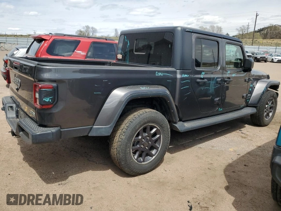 2021 Jeep Gladiator Overland with VIN 1C6HJTFG0ML603872, listed as a Copart auction lot 50242155 with 39,109 mi miles and Salvage title. Bid and sale history available at DreamBid. Image 3.