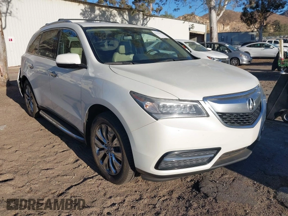 2015 Acura MDX Tech Pkg with VIN 5FRYD3H43FB007615, listed as a IAAI auction lot 41378451 with 141,365 mi miles. Bid and sale history available at carsss.com. Image 1.