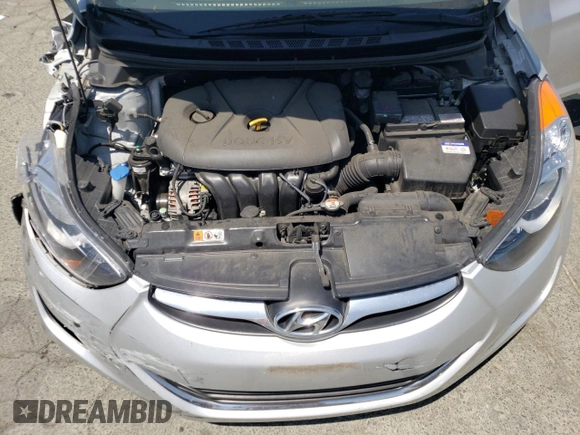 2012 Hyundai Elantra Limited with VIN KMHDH4AE0CU349597, listed as a Copart auction lot 62027805 with 66,617 mi miles and Salvage title. Bid and sale history available at DreamBid. Image 11.