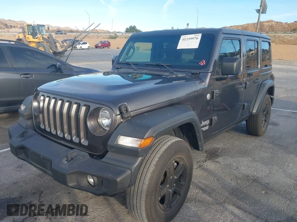 2018 Jeep Wrangler Unlimited Sport S z VIN 1C4HJXDN5JW206475, wystawiony jako IAAI lot #41359976 z przebiegiem Nie podano mil oraz . Historia ofert i sprzedaży dostępna na DreamBid. Obrazek 2.