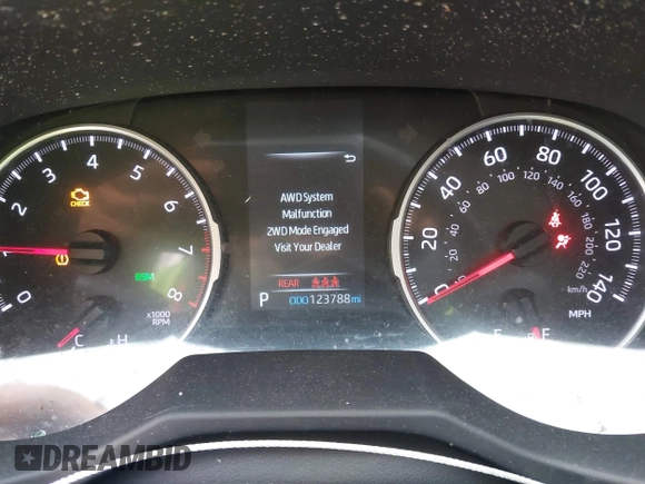 2022 Toyota RAV4 LE with VIN 2T3G1RFV4NW289230, listed as a IAAI auction lot 42036876 with 123,788 mi miles. Bid and sale history available at carsss.com. Image 7.