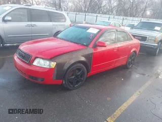 2004 Audi A4 1.8T with VIN WAULC68EX4A224462, listed as a IAAI auction lot 41705471 with 167,748 mi miles. Bid and sale history available at carsss.com. Image 2.