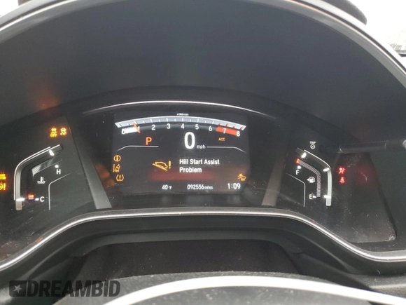 2020 Honda CR-V EX with VIN 5J6RW2H57LA001656, listed as a Copart auction lot 45319365 with 92,556 mi miles and Salvage Title. Bid and sale history available at DreamBid. Image 9.