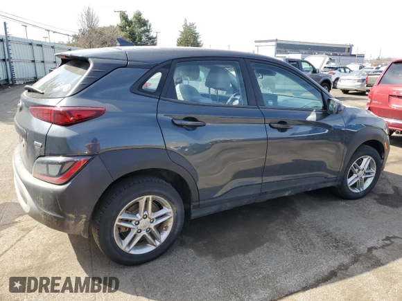 2022 Hyundai Kona SE with VIN KM8K2CAB5NU795868, listed as a Copart auction lot 48125285 with 47,840 mi miles and Salvage Title. Bid and sale history available at carsss.com. Image 3.