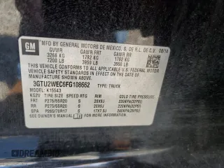 2015 GMC Sierra 1500 Denali z VIN 3GTU2WEC6FG108662, wystawiony jako Copart lot #57872445 z przebiegiem 237 235 mil mil oraz Szkoda całkowita • Salvage title. Historia ofert i sprzedaży dostępna na DreamBid. Obrazek 12.