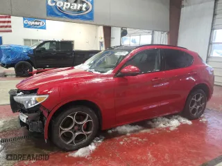 2020 Alfa Romeo Stelvio Sport with VIN ZASPAKAN3L7C88777, listed as a Copart auction lot 59322774 with 43,281 mi miles and Non Repairable. Bid and sale history available at carsss.com. Image 1.
