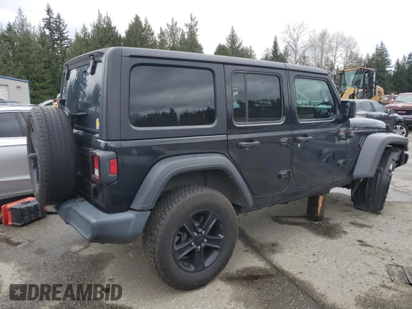 2021 Jeep Wrangler Unlimited Sport S with VIN 1C4HJXDG9MW671119, listed as a Copart auction lot 49351485 with 41,939 mi miles and Salvage Title. Bid and sale history available at DreamBid. Image 3.