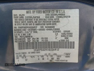2001 Ford Taurus SE Standard с VIN 1FAFP58291G226917, выставлен на аукционе IAAI как лот 42691104 с пробегом 128 435 миль миль и . История ставок и продаж доступна на DreamBid. Изображение 9.