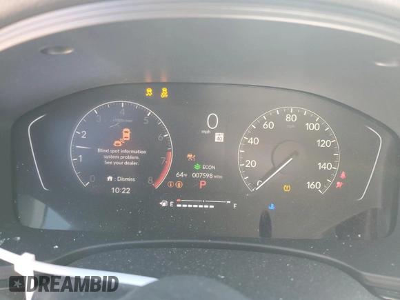 2025 Honda Civic Sport with VIN 2HGFE2F51SH542296, listed as a Copart auction lot 48999135 with 7,598 mi miles and Salvage title. Bid and sale history available at DreamBid. Image 9.
