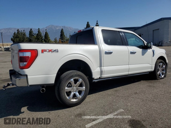2023 Ford F-150 XL with VIN 1FTFW1E82PFB33122, listed as a Copart auction lot 58625905 with 21,184 mi miles and Salvage title. Bid and sale history available at DreamBid. Image 3.