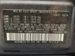 2014 Subaru Legacy 2.5i with VIN 4S3BMBA65E3029656, listed as a Copart auction lot 56973445 with 115,719 mi miles and Salvage title. Bid and sale history available at DreamBid. Image 12.