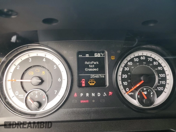 2023 Ram 1500 Express with VIN 1C6RR6FT0PS536292, listed as a Copart auction lot 49052305 with 25,487 mi miles and Salvage title. Bid and sale history available at DreamBid. Image 9.