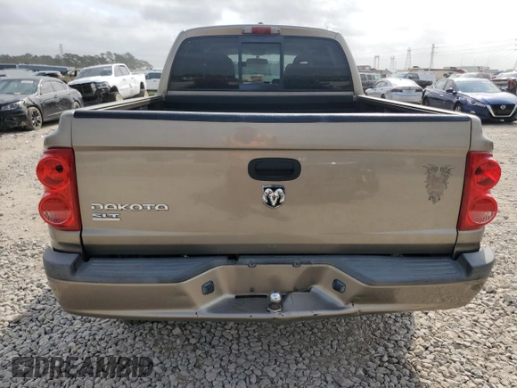 2007 Dodge Dakota SLT with VIN 1D7HE48K27S137317, listed as a Copart auction lot 51708435 with 120,707 mi miles and Salvage Title. Bid and sale history available at carsss.com. Image 6.