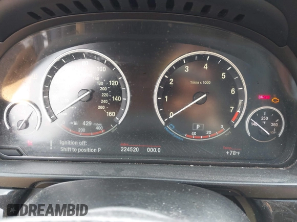 2013 BMW 5 Series 528i xDrive with VIN WBAXH5C50DD107198, listed as a IAAI auction lot 42679395 with 224,520 mi miles and . Bid and sale history available at DreamBid. Image 7.