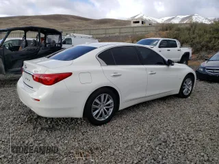 2015 Infiniti Q50 with VIN JN1BV7ARXFM423317, listed as a Copart auction lot 50971755 with 94,930 mi miles and Salvage Title. Bid and sale history available at carsss.com. Image 3.