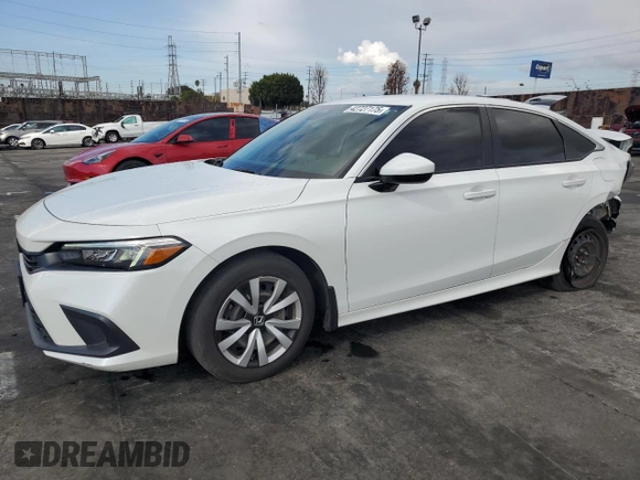 2022 Honda Civic Sedan LX with VIN 2HGFE2F2XNH522977, listed as a Copart auction lot 42727175 with 51,485 mi miles and Salvage Title. Bid and sale history available at carsss.com. Image 1.