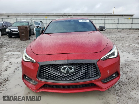 2017 Infiniti Q60 Red Sport 400 with VIN JN1FV7EL6HM701592, listed as a Copart auction lot 81462554 with 63,276 mi miles and Salvage title. Bid and sale history available at DreamBid. Image 5.