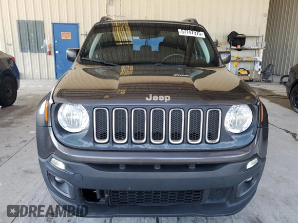 2018 Jeep Renegade Latitude with VIN ZACCJABB8JPG65397, listed as a Copart auction lot 57747975 with 91,714 mi miles and Salvage title. Bid and sale history available at DreamBid. Image 5.