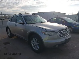 2005 Infiniti FX35 with VIN JNRAS08U25X110178, listed as a IAAI auction lot 41498170 with 210,799 mi miles. Bid and sale history available at carsss.com. Image 1.