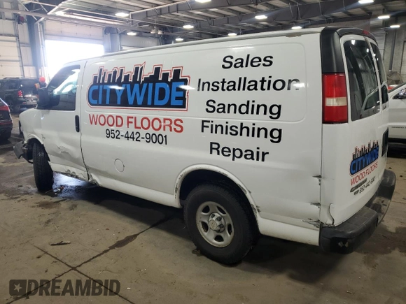 2008 Chevrolet Express Cargo z VIN 1GCFG15X081192544, wystawiony jako Copart lot #41531985 z przebiegiem 116 900 mil mil oraz Szkoda całkowita • Salvage title. Historia ofert i sprzedaży dostępna na DreamBid. Obrazek 2.