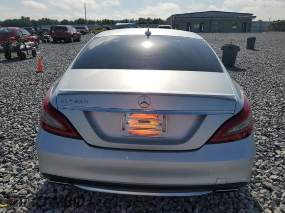 2015 Mercedes-Benz CLS 550 with VIN WDDLJ7DB0FA142341, listed as a Copart auction lot 55387945 with 56,525 mi miles and Salvage title. Bid and sale history available at DreamBid. Image 6.