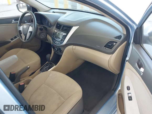 2013 Hyundai Accent GLS with VIN KMHCT4AE9DU556629, listed as a IAAI auction lot 42107644 with 152,274 mi miles. Bid and sale history available at carsss.com. Image 5.
