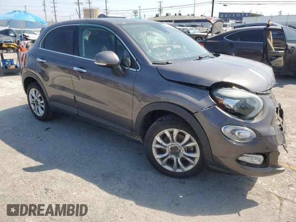 2017 FIAT 500X Lounge with VIN ZFBCFXDB7HP518161, listed as a Copart auction lot 60134985 with 51,357 mi miles and Salvage title. Bid and sale history available at DreamBid. Image 4.