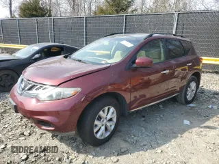 2012 Nissan Murano S with VIN JN8AZ1MW1CW236130, listed as a Copart auction lot 47732855 with 124,222 mi miles and Clean Title. Bid and sale history available at carsss.com. Image 1.