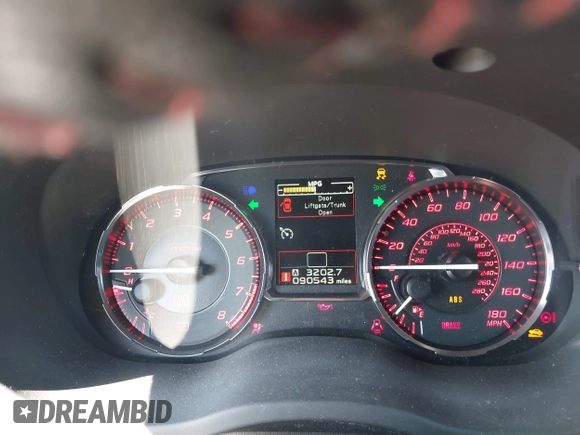 2016 Subaru WRX with VIN JF1VA1B62G9823616, listed as a IAAI auction lot 42028560 with 90,543 mi miles. Bid and sale history available at carsss.com. Image 7.