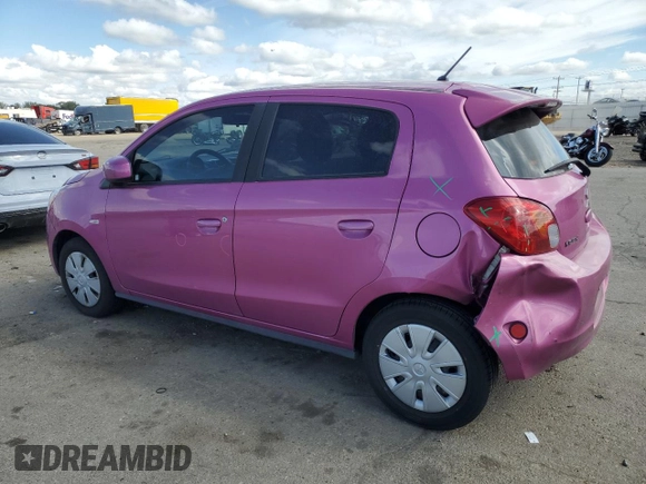 2015 Mitsubishi Mirage DE with VIN ML32A3HJ5FH044657, listed as a Copart auction lot 56916395 with 48,321 mi miles and Salvage title. Bid and sale history available at DreamBid. Image 2.