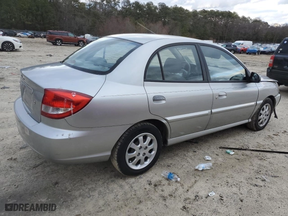 2003 Kia Rio with VIN KNADC125936232909, listed as a Copart auction lot 48291085 with 47,449 mi miles and Salvage Title. Bid and sale history available at carsss.com. Image 3.