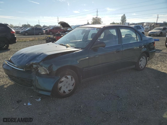 1996 Honda Civic DX with VIN 2HGEJ6621TH519154, listed as a Copart auction lot 74408604 with 91,443 mi miles and Salvage Title. Bid and sale history available at carsss.com. Image 1.