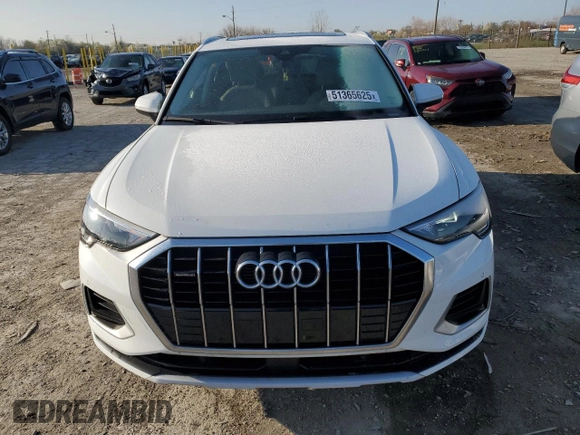 2022 Audi Q3 Premium with VIN WA1AUCF31N1001715, listed as a Copart auction lot 51365625 with 27,666 mi miles and Non repairable. Bid and sale history available at DreamBid. Image 5.