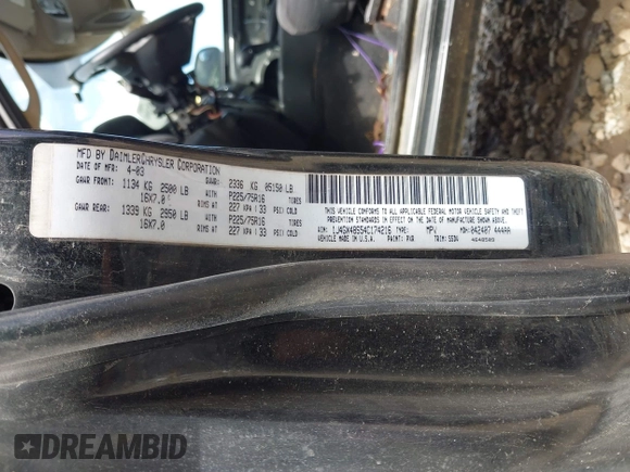 2004 Jeep Grand Cherokee Laredo с VIN 1J4GX48S54C174216, выставлен на аукционе IAAI как лот 42248380 с пробегом 280 492 миль миль и . История ставок и продаж доступна на DreamBid. Изображение 9.