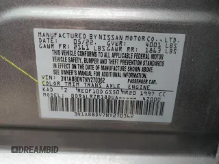2022 Nissan Sentra SR with VIN 3N1AB8DV7NY270362, listed as a Copart auction lot 49900394 with 19,674 mi miles and Salvage Title. Bid and sale history available at carsss.com. Image 12.