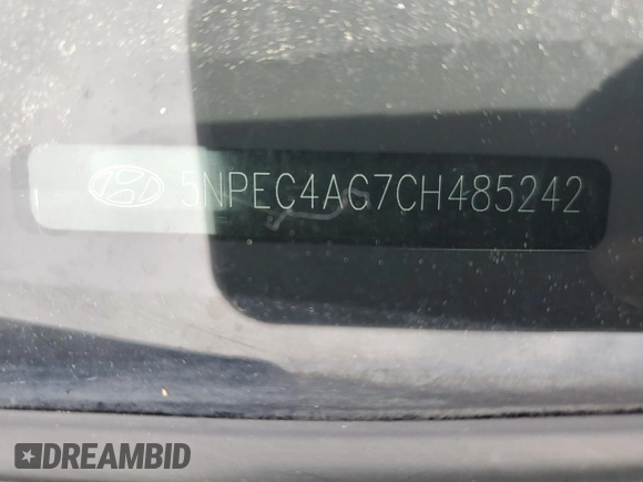 2012 Hyundai Sonata 2.4L Limited PZEV with VIN 5NPEC4AC7CH485242, listed as a Copart auction lot 49987005 with 183,182 mi miles and Salvage Title. Bid and sale history available at carsss.com. Image 13.