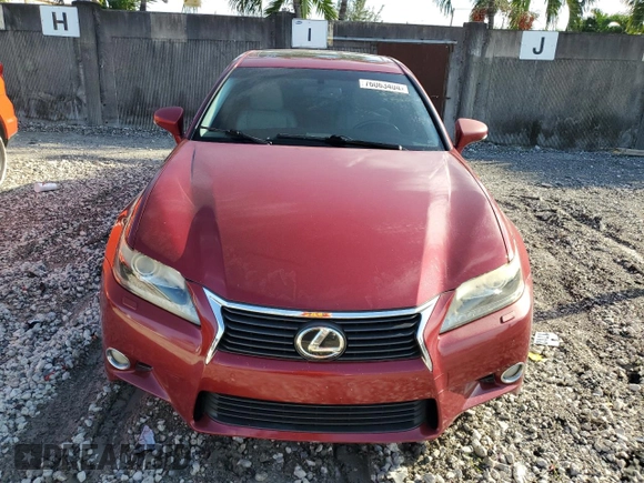 2015 Lexus GS 350 with VIN JTHCE1BL9FA001290, listed as a Copart auction lot 76063404 with 133,261 mi miles and Salvage Title. Bid and sale history available at carsss.com. Image 5.