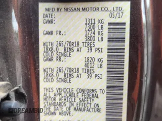 2017 Nissan Titan S z VIN 1N6AA1CJ2HN553031, wystawiony jako Copart lot #59764065 z przebiegiem 148 012 mil mil oraz Szkoda całkowita • Salvage title. Historia ofert i sprzedaży dostępna na DreamBid. Obrazek 12.